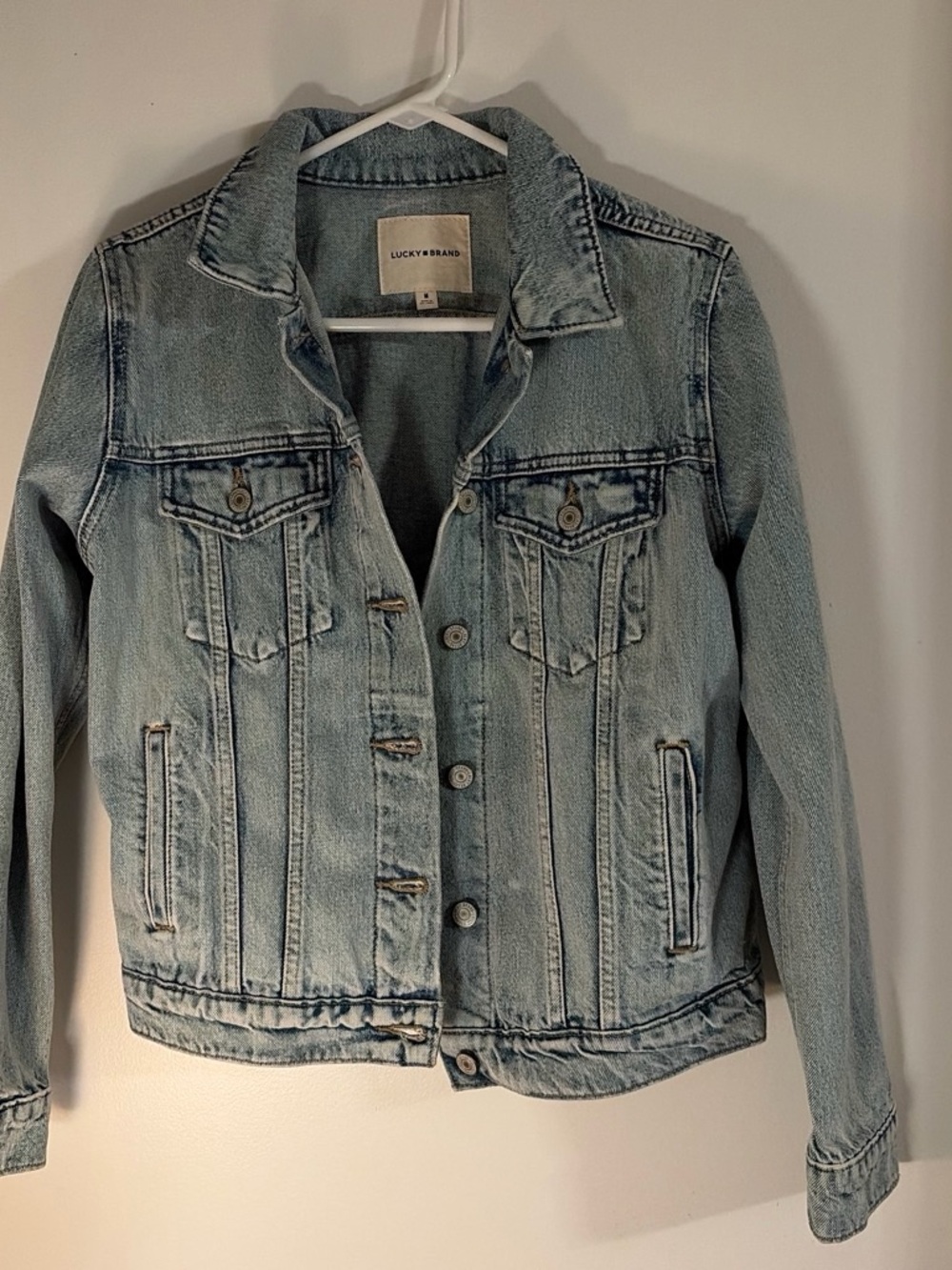 Lucky Brand Faded Light Blue Denim Jacket